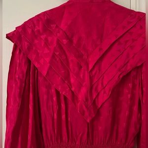 Vintage layer bibbed 90s silk dress with triangle details